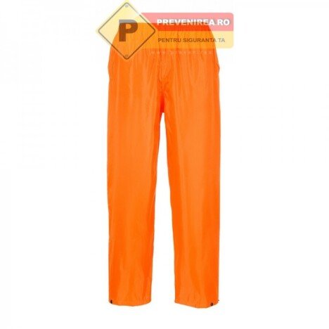 Pantalon portocaliu impermeabil pentru protectie